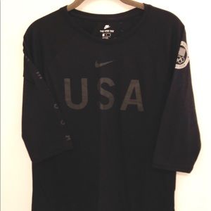 Women’s TEAM USA black Nike 3/4 sleeve top